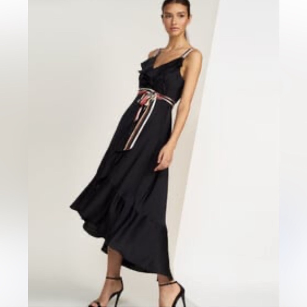 HUTCH Eden Ruffle Hi-Lo Dress Size large